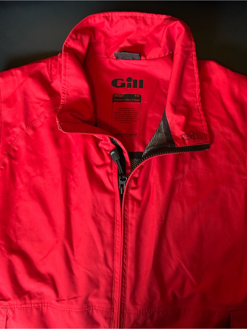 Gill’s Men's Red Sailing Vest - Medium